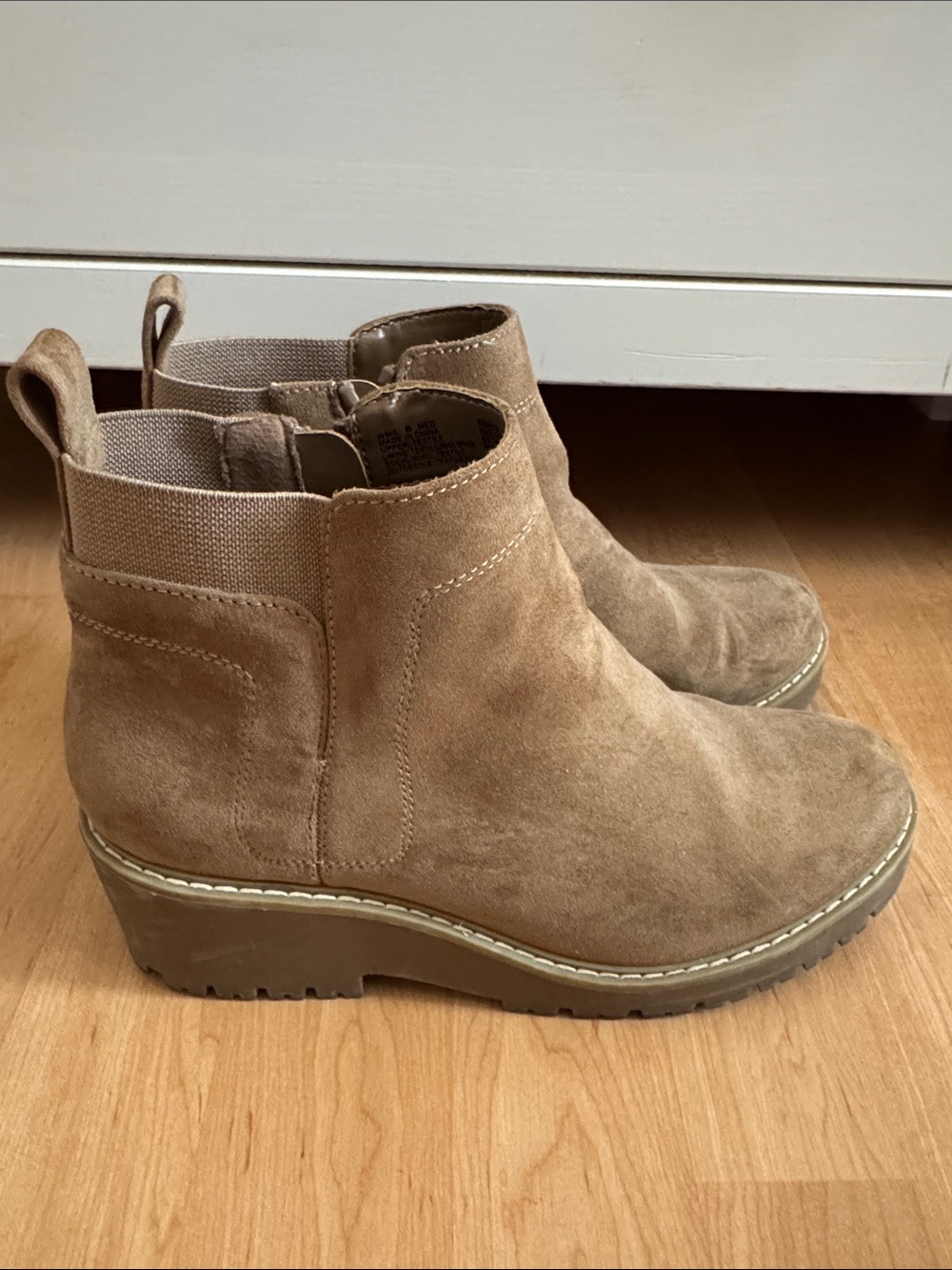 Sonoma Suede Chelsea Booties in Light Brown